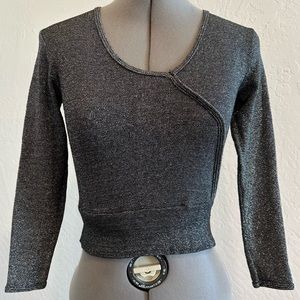 Vintage metallic cropped top